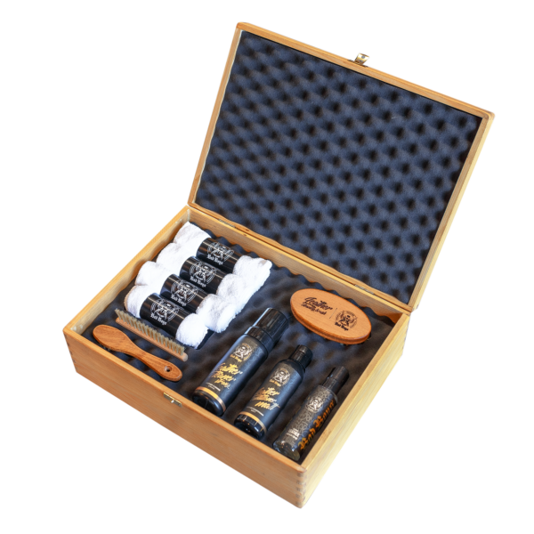 Exclusive Wooden Leather Set